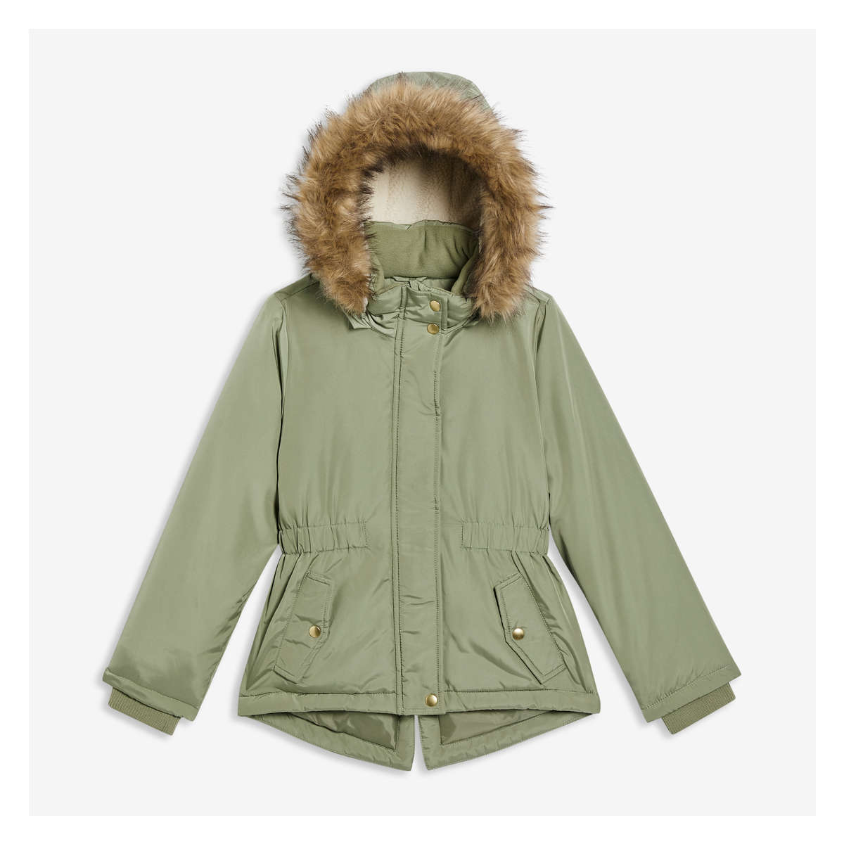 Kid Girls' Parka with PrimaLoft® in Dusty Green from Joe Fresh